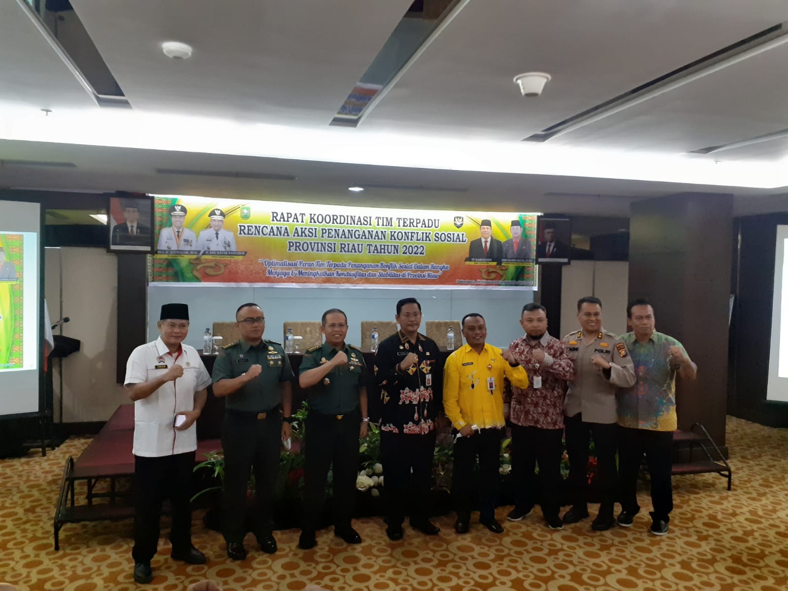 Rapat Koordinasi Tim Terpadu Rencana Aksi Penanganan Konflik Sosial Provinsi Riau Tahun 2022